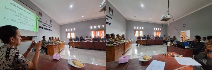 Musdes laporan pertanggungjawaban tahun 2023 dan rencana kerja tahun 2024 Bumdes Berkarya Wonorejo