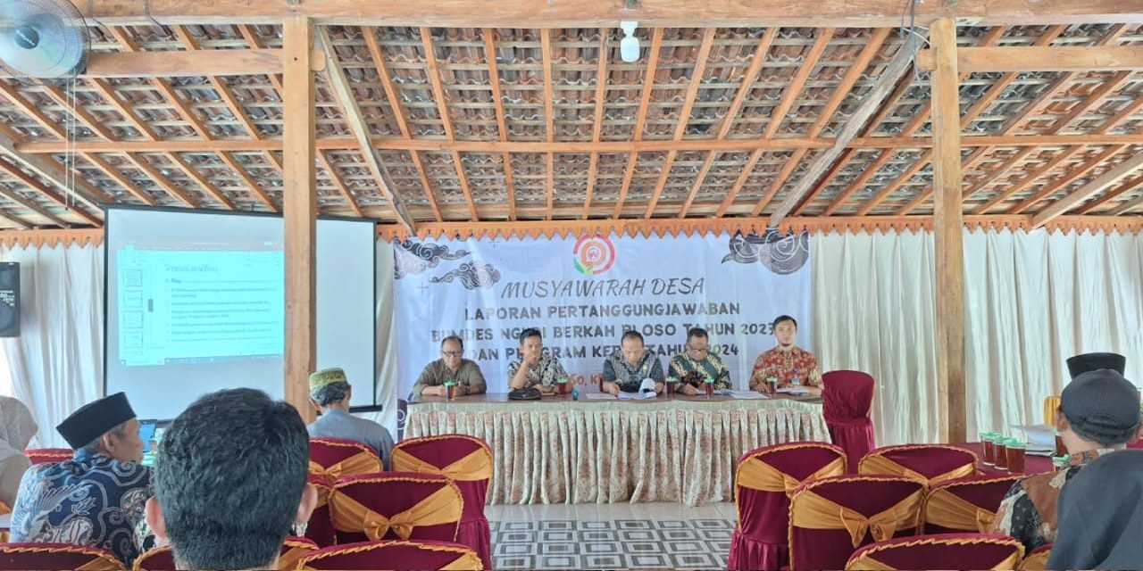 Musdes laporan pertanggungjawaban tahun 2023 dan rencana kerja tahun 2024 Bumdes Ploso